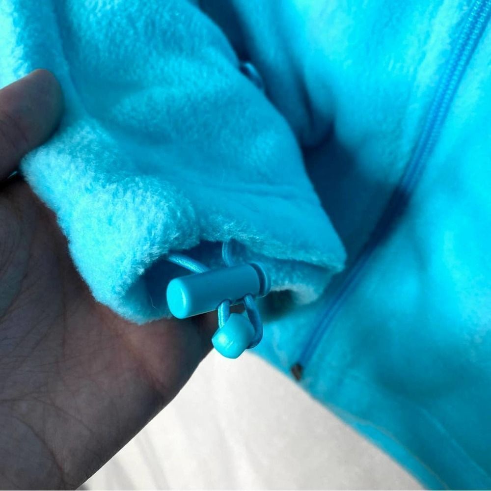 Columbia Full Zip Long Sleeve Mock Neck Fleece Jacket Zipper Pockets Blue Small - Picture 7 of 10